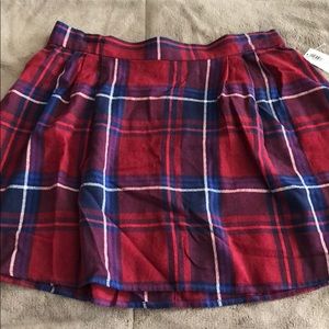 NWT Old Navy Red/Blue Plaid Skirt Size Small